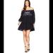 Free People Dresses | New Free People Embroidered Boho Mini Dress | Color: Black/Red | Size: M