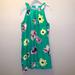 J. Crew Dresses | J Crew Green Floral Halter Summer Dress Women’s Size 16 | Color: Green | Size: 16