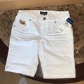 Ralph Lauren Bottoms | Girls Size 7 Ralph Lauren White Denim Shorts | Color: White | Size: 7g