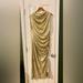 Anthropologie Dresses | Anthropologie The Maya Ruched Cowl-Neck Dress: Shine Edition | Color: Gold | Size: L