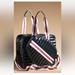 Free People Bags | Free People Think Royln We Are Champions Tennis Tote Bag Black Shiny Quilted | Color: Black/Red | Size: Os