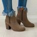 Anthropologie Shoes | Nib Tan Genuine Distressed Suede Block Heel Boots | Color: Tan | Size: Various