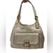 Coach Bags | Coach Campbell White Leather Shoulder Bag Purse Triple Large Authentic F24686 | Color: White | Size: Os