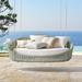 Coraline Hanging Daybed with Cushions in Seasalt Finish - Brick, Quick Dry - Frontgate