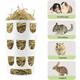 Héloise - Hay Rack for Small Animals, Food Dispensers Porous Hangable Plastic Feeding Bowl, Cage Accessories for Rabbits Hamster Chinchillas - White