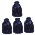 minkissy 4pcs Warm Water Bag Winter Hot Water Bag Heating Mat Heating Bottle Hot Water Pouch Hot Water Bottle with Cover Water Bags Winter Supplies Feet Warmer Fluff Cloth Cover Cartoon