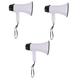 Yardwe 3 Pcs Trumpet Megaphone Voice Amplifier Wireless Portable Megaphone Blue Microphone Mini Horn Cheers Mini Speaker Toy Microphone for Mini Toy Chargeable Hand Trumpet White