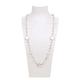 EWYOTUAL Women's Necklaces Jewelry 42inch Cultured White Keshi Pearl White Pave Chain Long Necklace fashion accessories