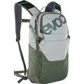 EVOC RIDE 8 bike travel rucksack for trails and other activities (clever pocket management, ventilated with AIR-PAD back padding, incl. 2L HYDRATION BLADDER), Stone Grey/Dark Olive