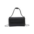 Jen & Co. Honey - Wallet Clutch - Chain Strap - Vegan Leather Crossbody Handbag Purse, Black, Black, 7 x 4 Inches