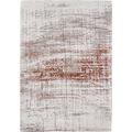 Louis de Poortere Rugs Designer MAD MEN GRIFF 8956 COPPERFIELD Grey & Bronze coloured Modern Contemporary Distressed style area rugs (140x200cm - (4'7x6'7))