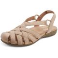 Earth Origins Women’s Berri Sandal I Slip Resistant Closed-Toe Leather Sandal for Casual, Everyday, Pelle, 6.5 UK