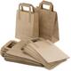 250 Takeaway Bags Brown Kraft Paper SOS Food Carrier Bags with Handles Eco Friendly Safe Party Takeaway Bar Restaurant Shopping Lunch Gift Picnic Durable & Biodegradable (LARGE (10" x 12" x 5.3"))