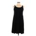 SONOMA life + style Casual Dress - Mini Scoop Neck Sleeveless: Black Print Dresses - Women's Size Large