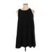 Bobbie Brooks Casual Dress - Shift: Black Solid Dresses - Women's Size X-Large