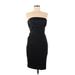 Calvin Klein Cocktail Dress - Party Strapless Sleeveless: Black Print Dresses - Women's Size 6