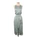 Red Haute Casual Dress - Midi Crew Neck Sleeveless: Gray Print Dresses - Women's Size X-Small