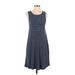Carve Designs Casual Dress - Fit & Flare: Blue Stripes Dresses - Women's Size Small