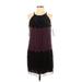 Max Studio Casual Dress - Mini Crew Neck Sleeveless: Burgundy Dresses - Women's Size Small