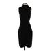 Calvin Klein Casual Dress - Midi: Black Solid Dresses - Women's Size Small