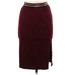 Maeve Casual Skirt: Burgundy Print Bottoms - Women's Size X-Small