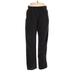 Champion Track Pants - High Rise Straight Leg Boyfriend: Black Activewear - Women's Size Large