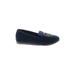 Tory Burch Flats: Blue Solid Shoes - Women's Size 5 - Almond Toe