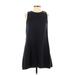 Madewell Casual Dress - A-Line Crew Neck Sleeveless: Black Solid Dresses - Women's Size Small