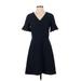 Banana Republic Casual Dress - DropWaist: Blue Solid Dresses - Women's Size 4