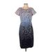 Talbots Casual Dress - Sheath: Blue Ombre Dresses - Women's Size 4