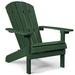 Rosecliff Heights Celinna Solid Wood Adirondack Chair Wood in Green | 36.6 H x 34.6 W x 20.3 D in | Wayfair 18EF50FAB3DF48C8BCC1528699FD1C78
