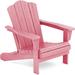 Rosecliff Heights Folding Adirondack Chair, HDPE All-Weather Folding Adirondack Chair, Light Pink-35.8" H x 20.3" W x 30.5" D | Wayfair