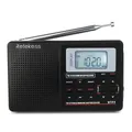 Tragbares fullband radio fm stereo/mw/sw 10khz dsp weltband empfänger mit lcd display timing wecker