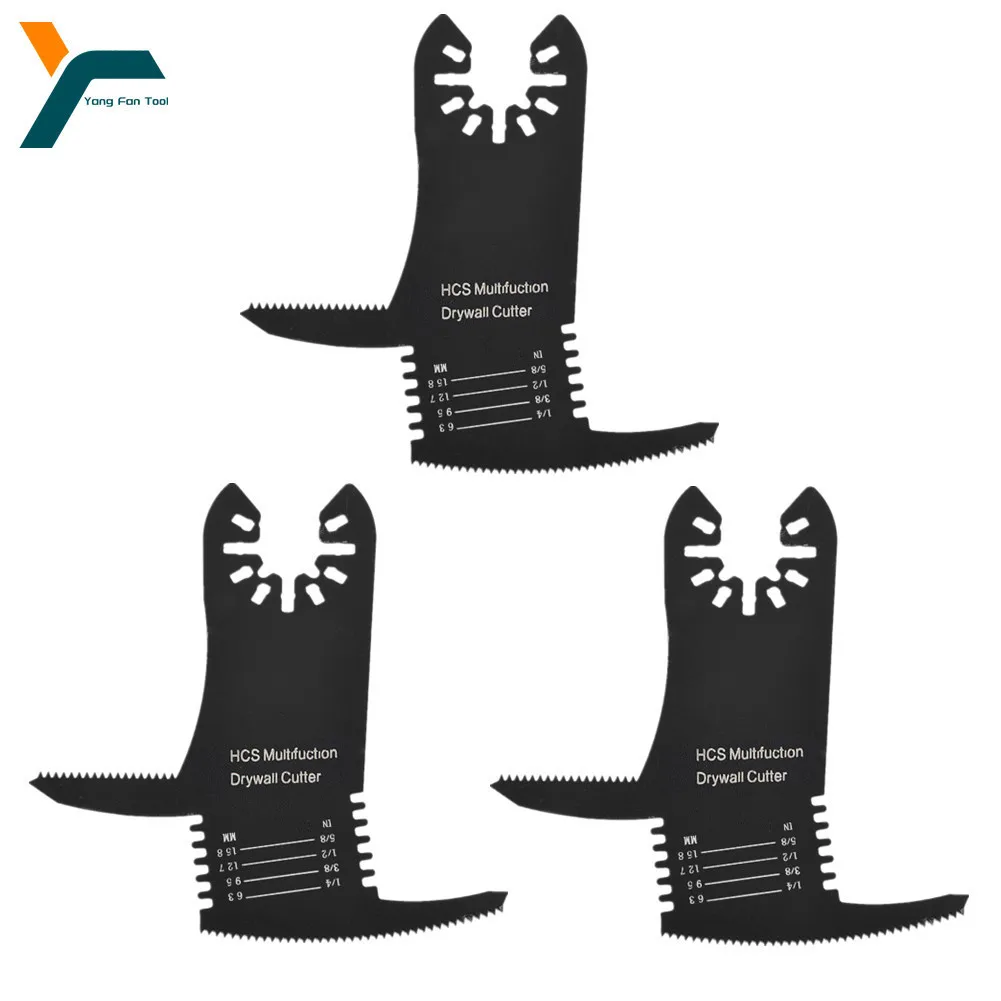 3 Stücke 4 in 1 Oszillierende Multitool Klingen Schnellwechsel Sägeblätter Gipskarton Holz Schneiden Holzbearbeitung DIY Renovierung Zubehör Image