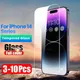 Protecteur d'Écran Transparent HD 9H Haute Qualité pour iPhone 15 14 Plus 13 12 Mini Pro Max