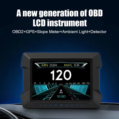 P22 Auto Hud Head Up Display an Bord Computer Digitaluhr Neigung messer GPS Tacho obd2 Diagnose Image