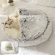 Lit d'hiver en peluche pour chat coussin rond panier de maison chaud sac de couchage niche 2 en