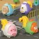 Kinder Trägheit Auto Spielzeug Cartoon Tier technik Fahrzeug Bau LKW Bagger Lernspiel zeug für Baby