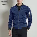 New Men Bomber Jackets Business Streetwear Casual Male Coats Windbreaker British Style Coat Basic