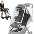 Universal Stroller Rain Cover Baby Car Seat Wind Dust Shield Transparent Waterproof Breathable
