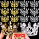 20/1Pcs Mini Crown Cake Decoration Princess Topper Pearl Tiara Children Hair Ornaments for Wedding
