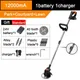 24V Electric Lawn Mower 1500W 12000mA Cordless Grass Trimmer Length Adjustable Foldable 24V Electric