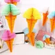 Ice Cream Centerpiece Foldable Vibrant Color Honeycomb Paper Ice Cream Ball Party Birthday Wedding