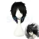 Anime Death Note L Cos Wig Mens L.Lawliet Short Black Heat Resistant Synthetic Fluffy Hair Pelucas