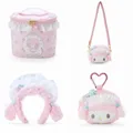 Sanrio Piano Cosmetic Bag Coin Purse Messenger Bag Headband Cartoon Pink Lamb Collection Lace