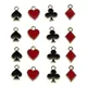 40pcs Alloy Playing Cards Pattern Charms Red and Black Size: Heart Spade Diamonds Poker Charms