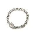 Punk Fashion Stainless Steel Box Chain Bracelets Silver Color For Women Men Stainless Steel Alloy