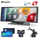 10" Wireless CarPlay Android Auto Car Video Players Dash Cam With AUX Bluetooth Audio U Disk