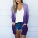 2024 New Spring Autumn Thin Women Long Cardigan Female Gradient Casual All-Matched Top Coat Jacket