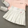 Girls New Versatile Pleated Skirt Pants Children's Summer Dress with Safety Pants Thin Skirts for